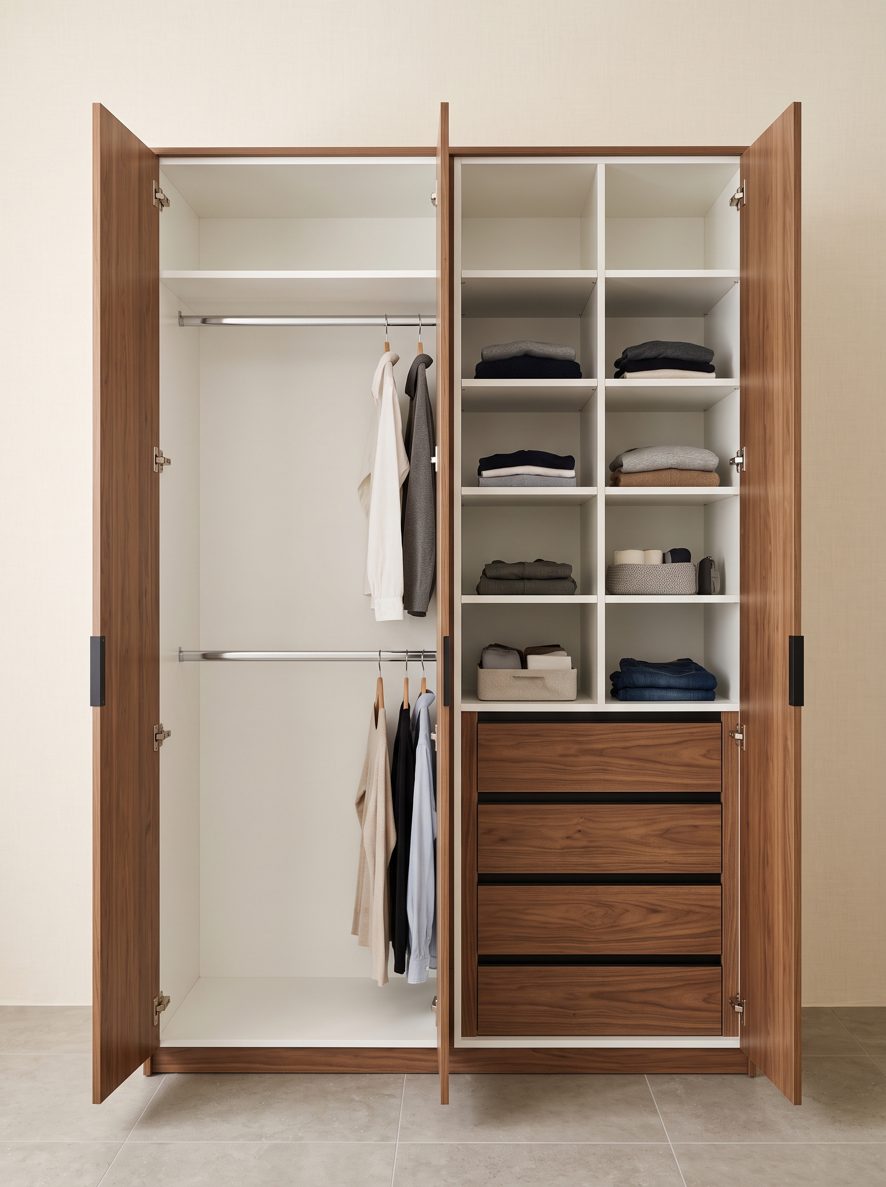 Detalle interior del mismo closet
